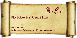 Moldován Cecília névjegykártya